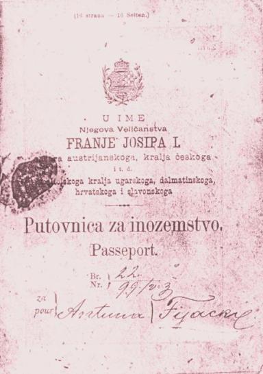 Passaporte croata Imperio Austro Hungaro
